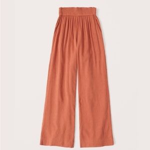 Abercrombie and Fitch Wide Leg Linen Pants